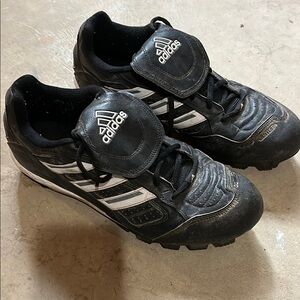 Adidas Black and White Athletic Soccer/baseball Cleats